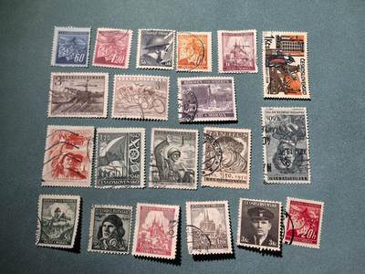 盛世勋华——号角文化勋章邮票专场拍卖第290期 - 捷克斯洛伐克（社会主义）邮政1940年代发行邮票20枚