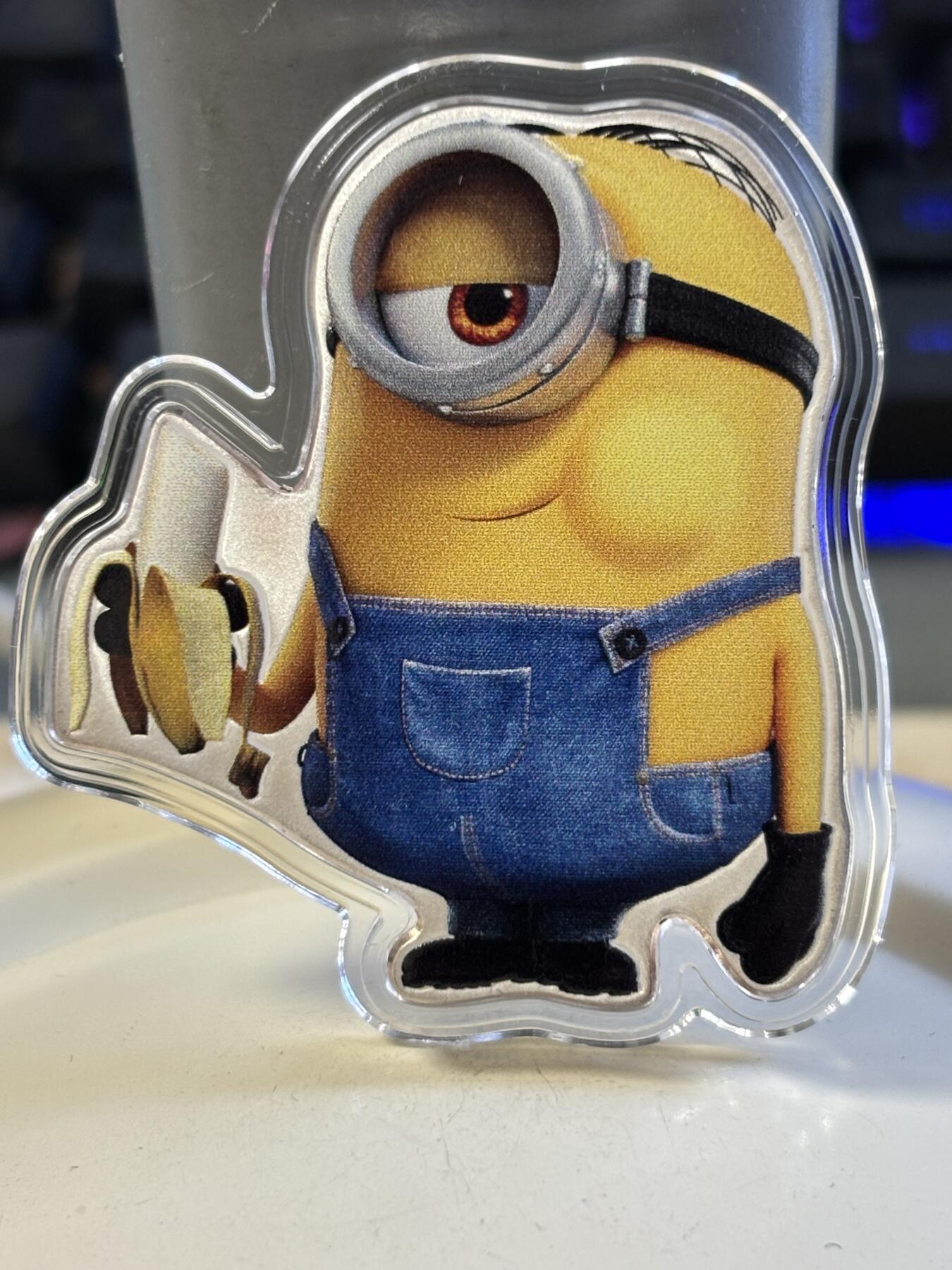 第183期拍卖 纽埃2021年小黄人卡通异形彩色纪念银币，1盎司，发行1000枚，999银