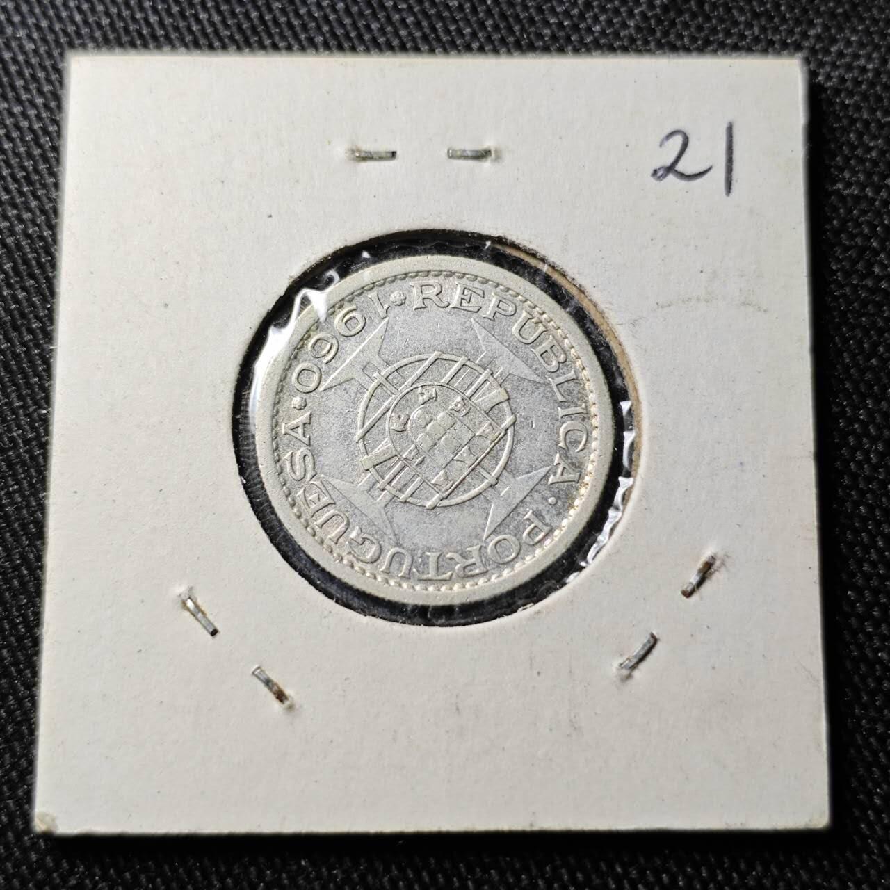 KK钱币收藏小铺 （套币 好品/批量散币 银币）专场  2月预留时间 周末发货  1960葡属莫桑比克5埃斯库多银币