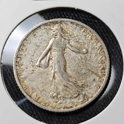 KK钱币收藏小铺 （套币 好品/批量散币 银币）专场  2月预留时间 周末发货 -  1909法国1法郎银币