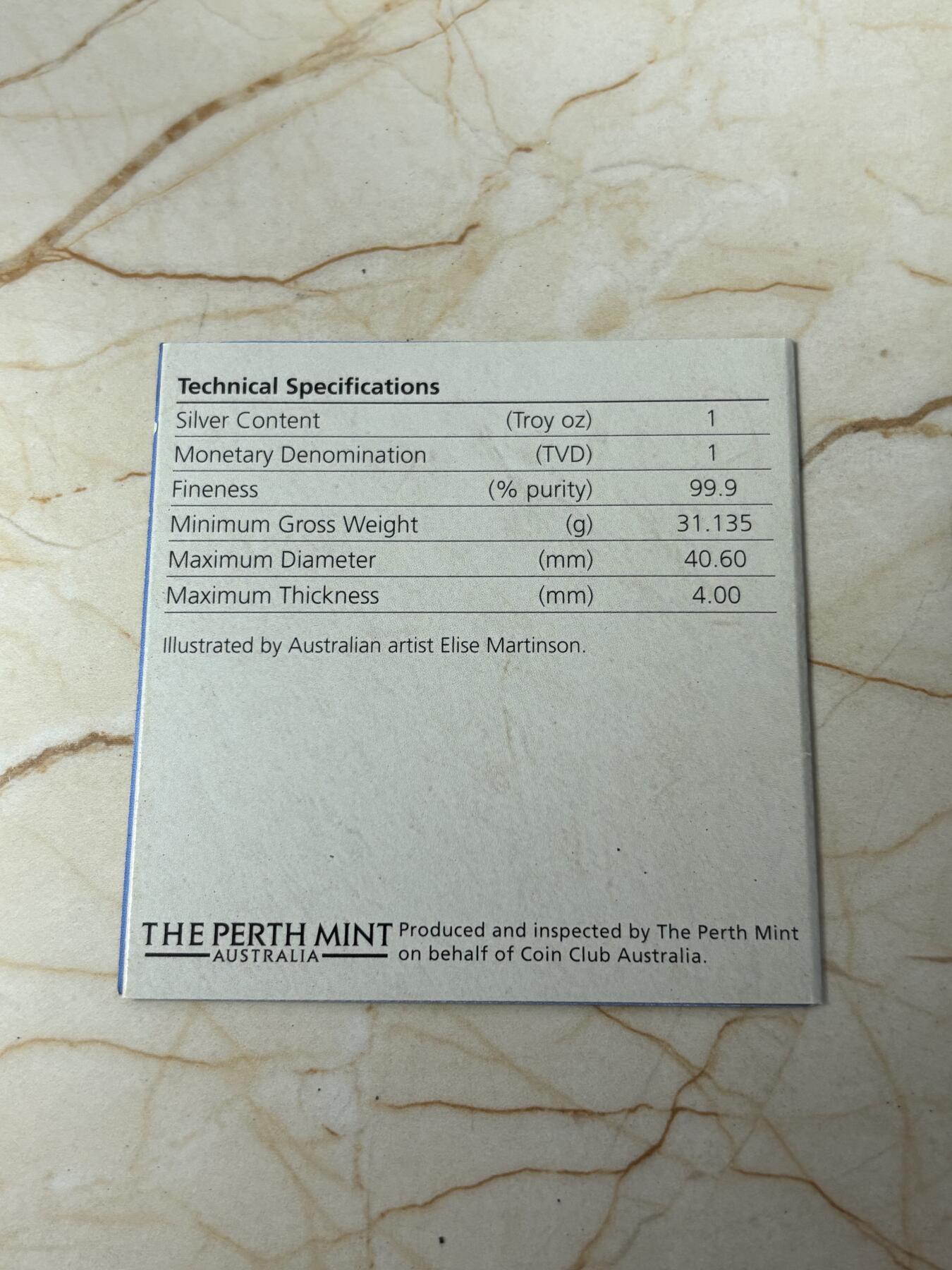 第183期拍卖 图瓦卢2012年亚洲动物西伯利亚虎精制彩色纪念银币，999银，1盎司