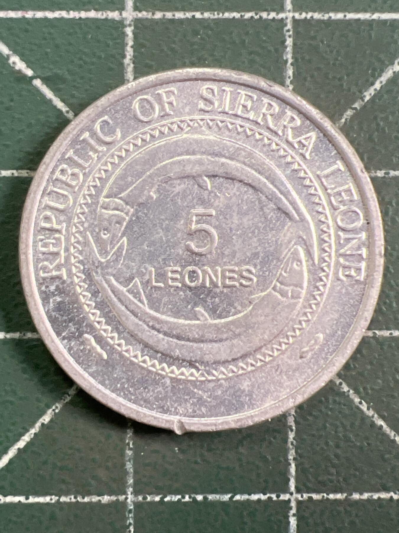 第1060 硬币专场 （无押金，捡漏，全场50包邮，偏远地区除外，接收代拍业务，本店十天发一次货） 塞拉利昂5利昂