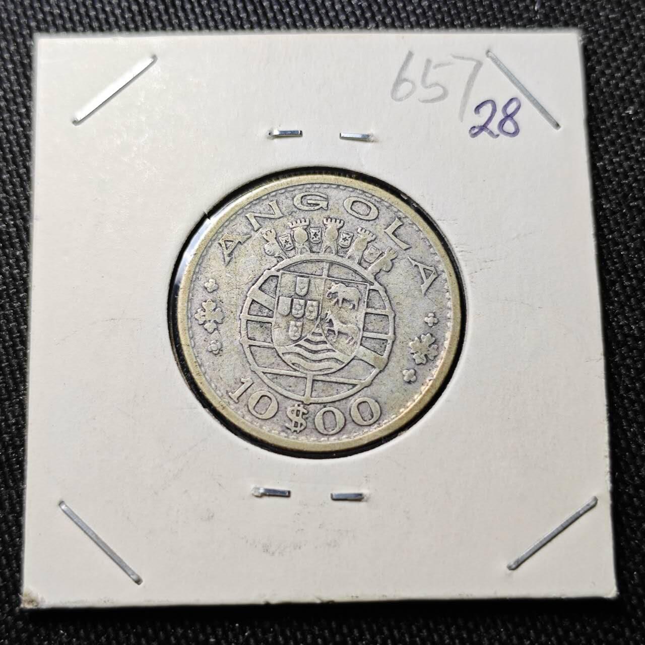 KK钱币收藏小铺 （套币 好品/批量散币 银币）专场  2月预留时间 周末发货  1952葡属安哥拉 10埃斯库多银币