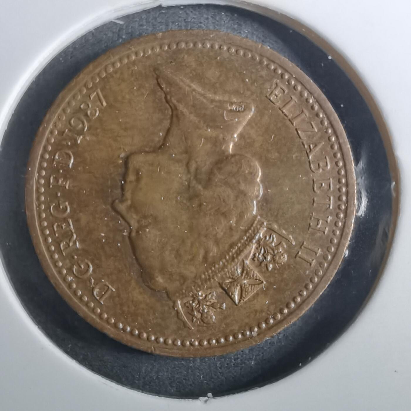 沼泽如烟--第916场 英国1987年1便士