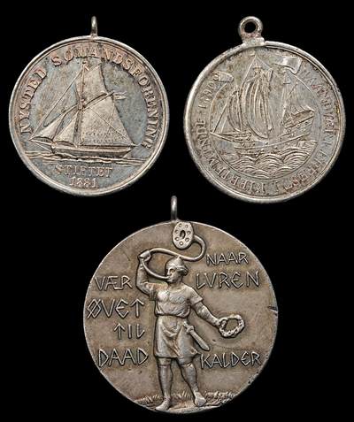 修遠堂世界钱币第九十五期 - 19世纪末-20世纪初丹麦小银章3枚 重23.65g