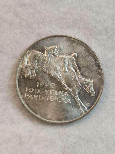 G&W世界散币，银币处理专场（第38场） - 捷克斯洛伐克1990年100克朗  银币  第100届帕尔杜比采大奖赛  越野障碍赛马