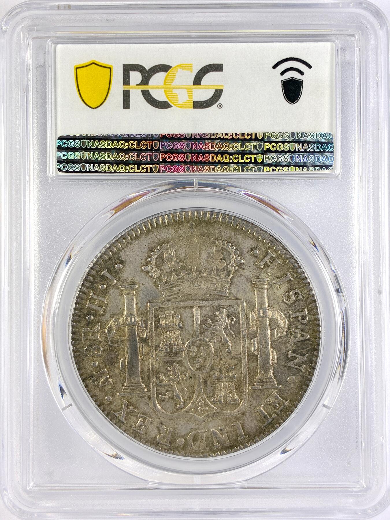 【雨安】【直播拍卖】【世界币章117期-评级币】2025-11-29 周六 19:30 保真 [评级美洲] Spanish Mexico 西属墨西哥 8里亚尔 斐迪南七世 双柱 1810年  PCGS-MS63