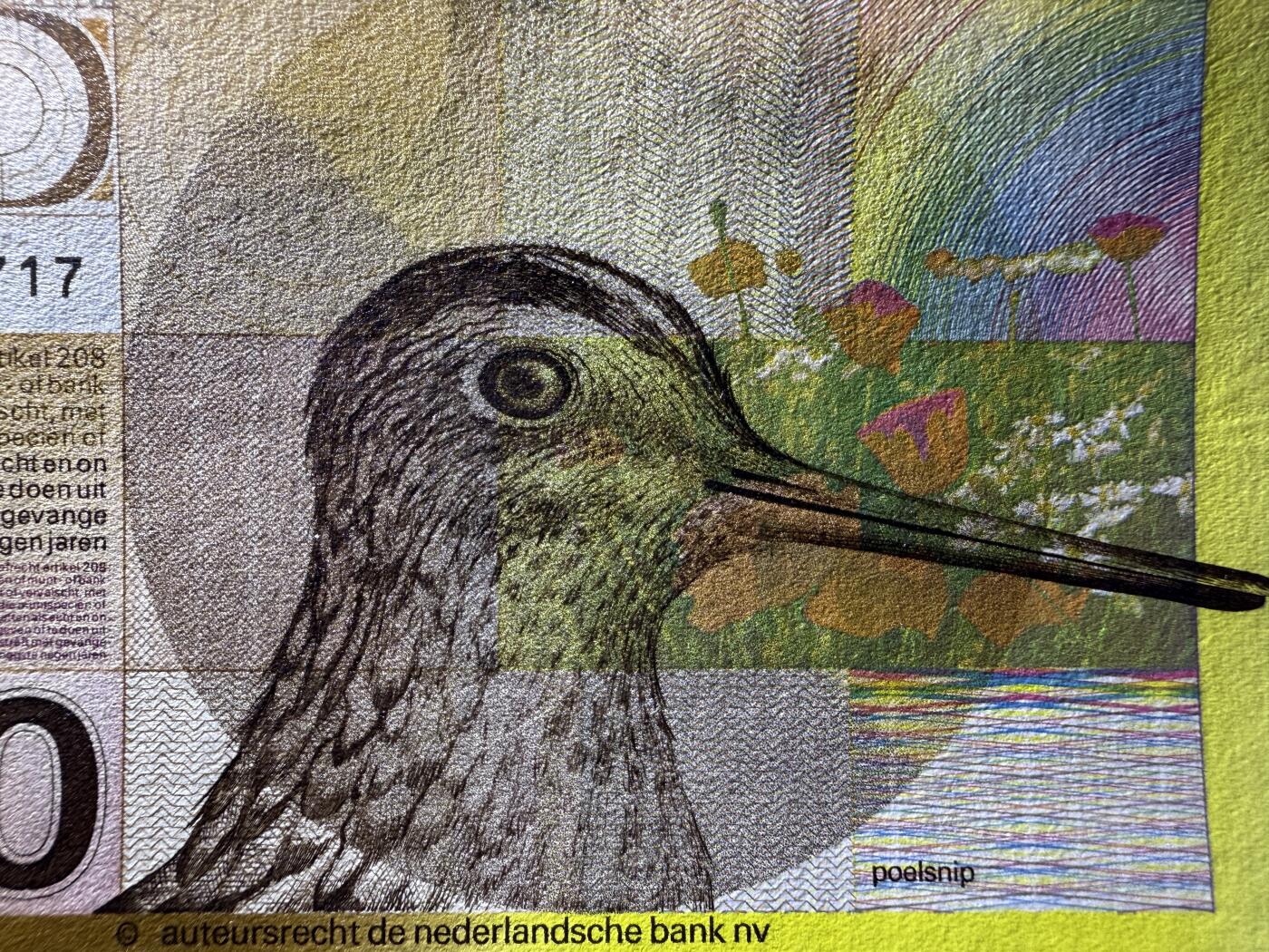 《艾美收藏》第222期-11.30周日外币畅拍 荷兰100盾 UNC 1977年 经典水鸟 无4