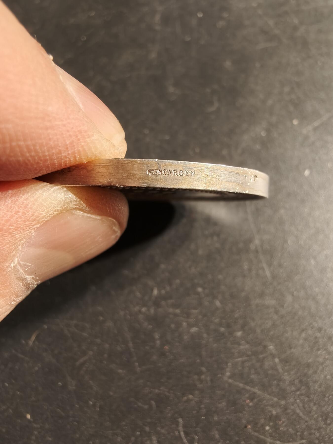 老王徽章第166期 法国1969年北部工业协会大银章    950银    直径38mm.   重量30g