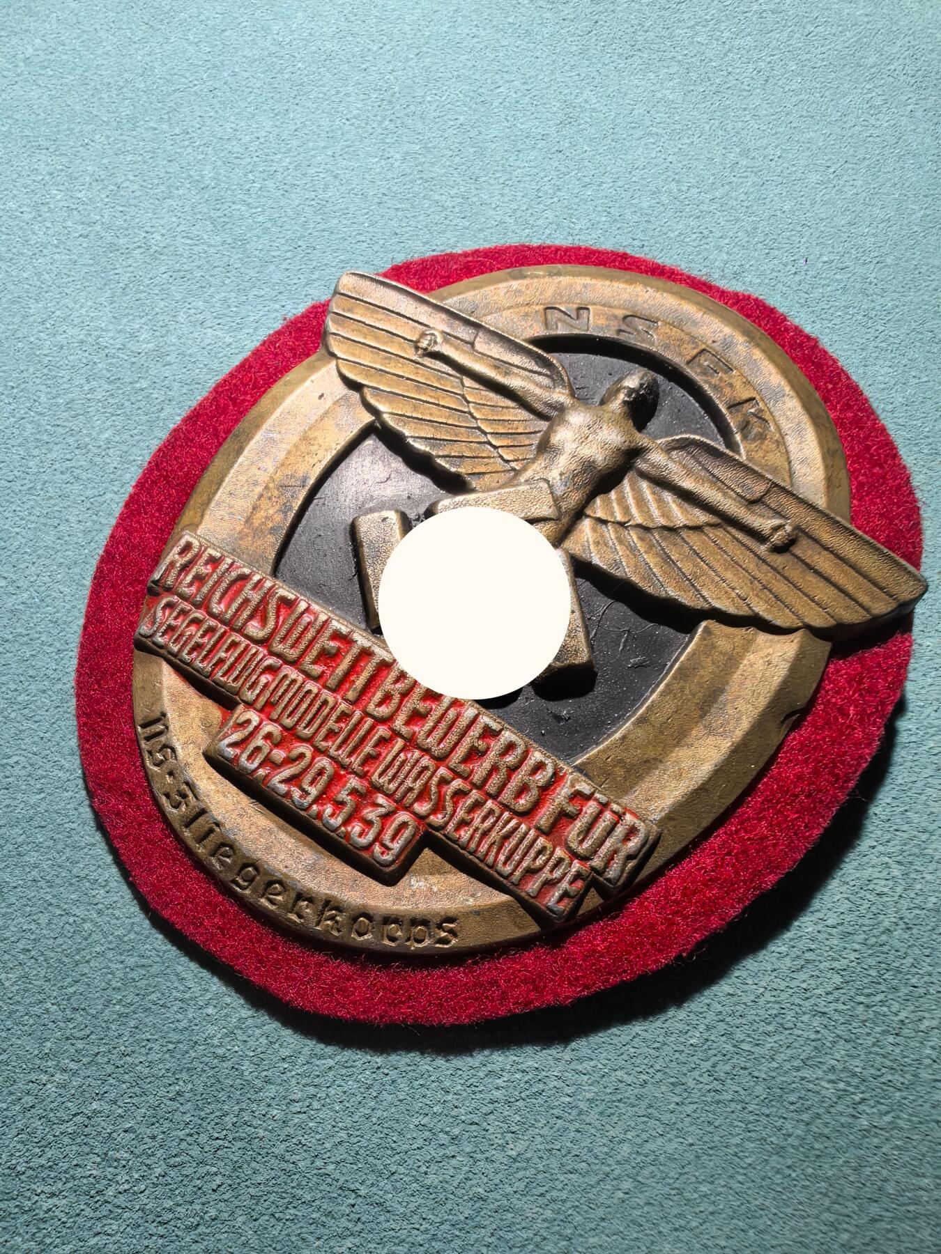 盛世勋华——号角文化勋章邮票专场拍卖第290期 德国（1939）NS飞行团（NSFK）1939年全国滑翔飞行竞赛纪念章 大尺寸 极为少见