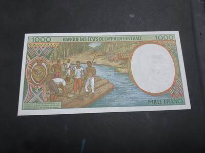 博彦收藏  4月25日 8点  钱币专场 法属 中非 1000法郎 （C） UNC 