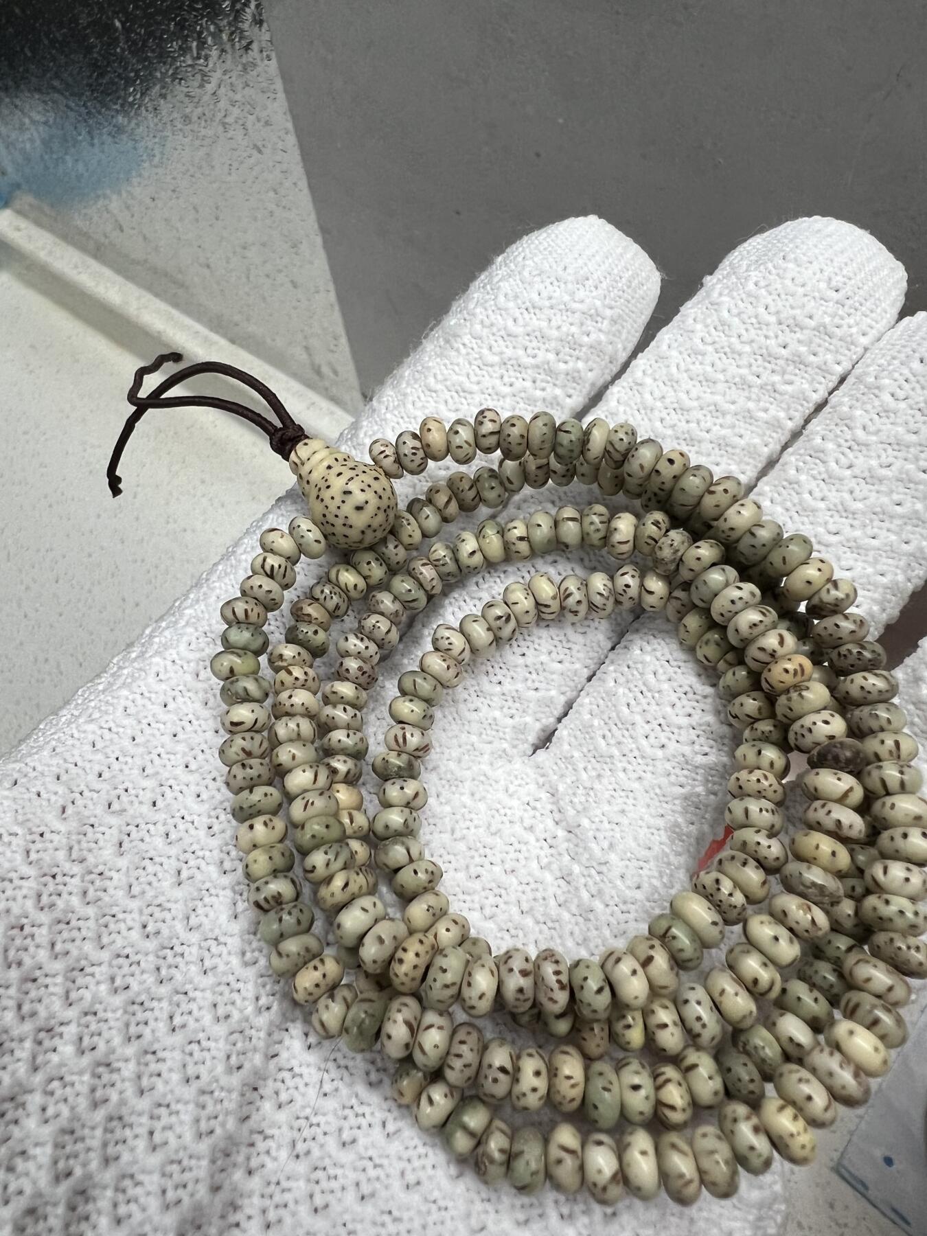 零元拍：W2 原生态星月菩提 石玉小米粒长串 200粒 4.9MM