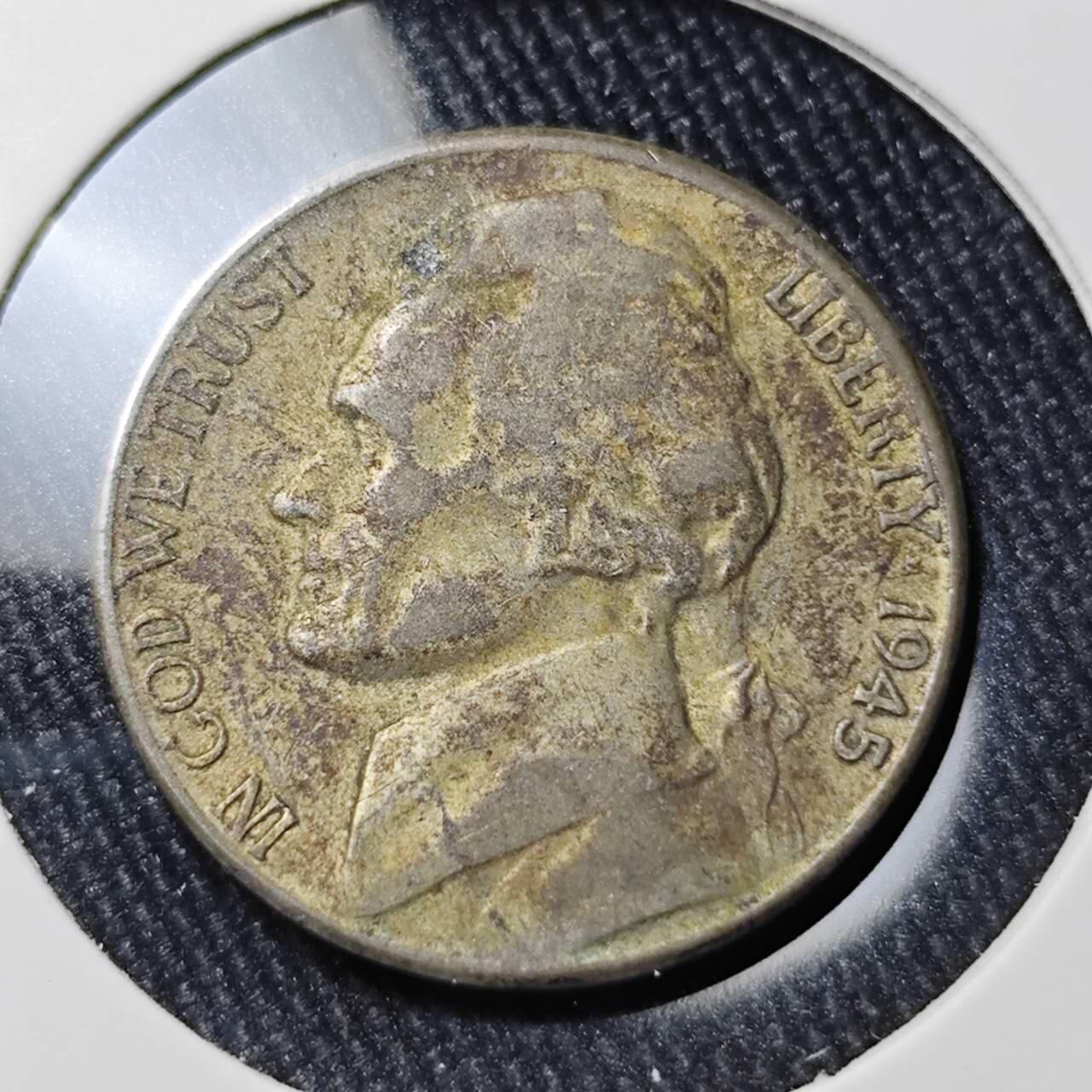 KK钱币收藏小铺 （套币 好品/批量散币 银币）专场  2月预留时间 周末发货  1945美国5分银币 S厂