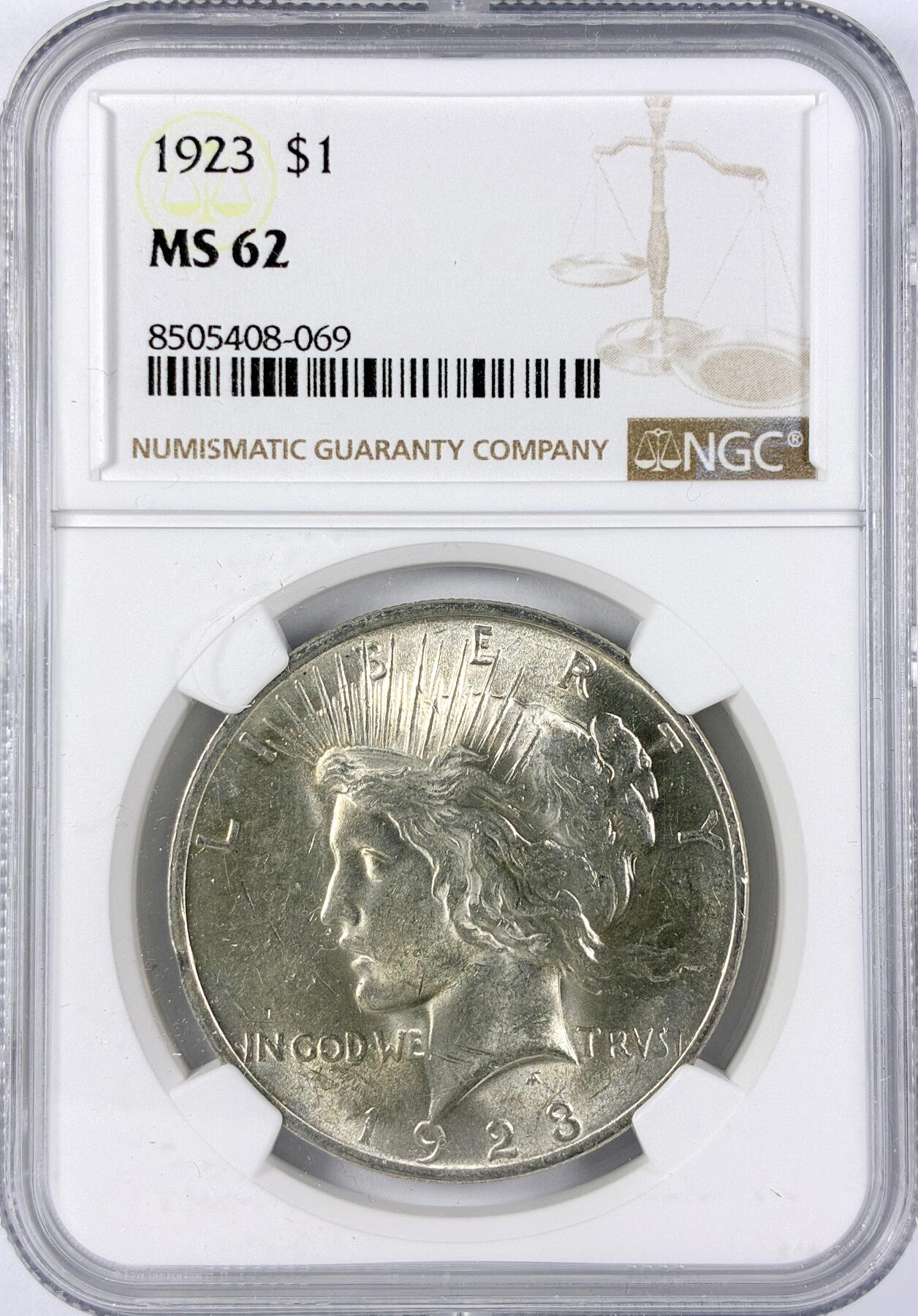 【雨安】【直播拍卖】【世界币章117期-评级币】2025-11-29 周六 19:30 保真 [评级美洲] USA 美国 1美元  (1921-1935) 和平鸽  NGC-MS62