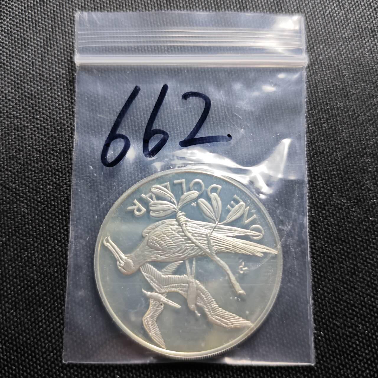 KK钱币收藏小铺 （套币 好品/批量散币 银币）专场  2月预留时间 周末发货  1973英属维尔京群岛1元银币 925高银