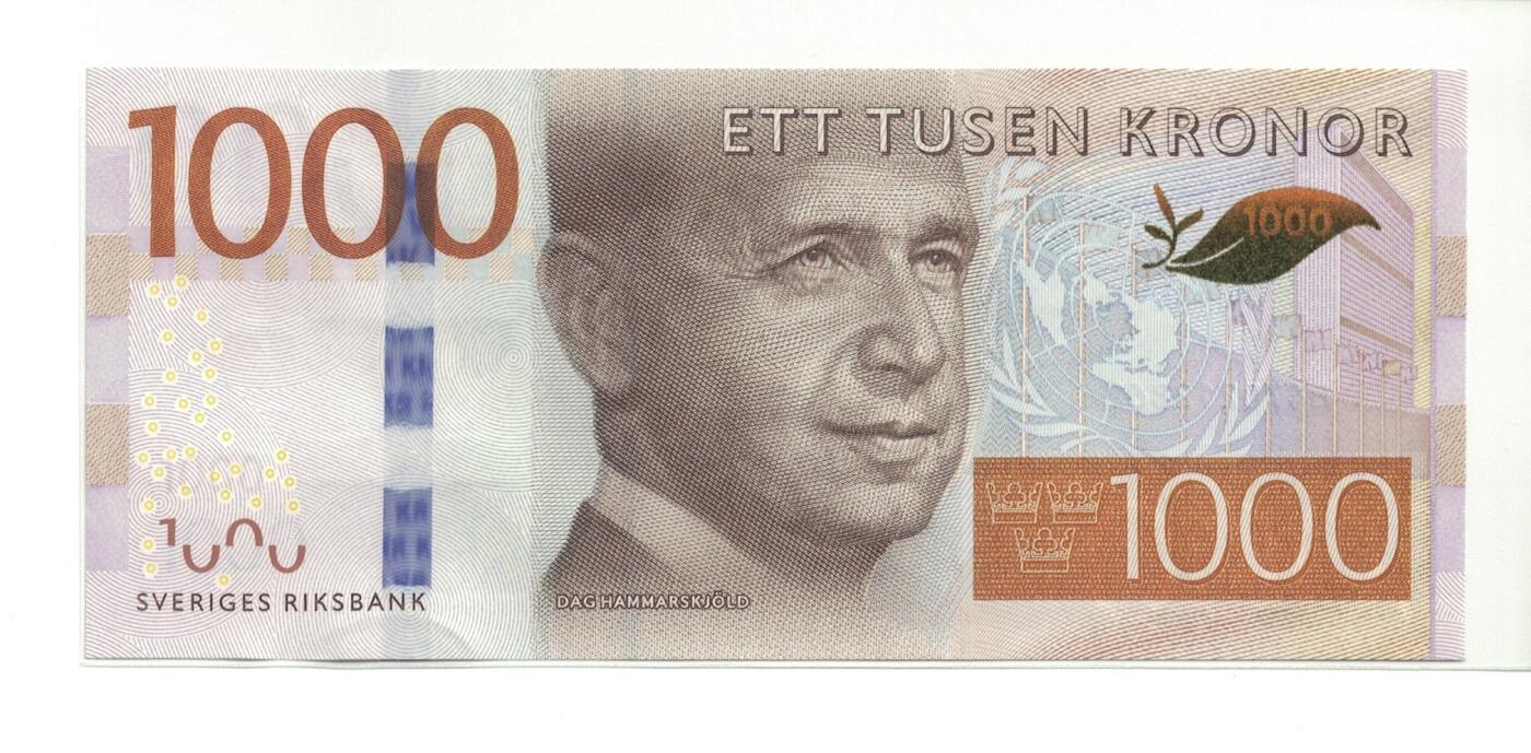 《艾美收藏》第222期-11.30周日外币畅拍 瑞典2015年1000克朗最高值UNC尾62 名誉品秘书长