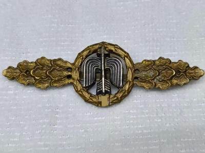 ww2，德三，空军飞行作战勋饰，容克厂铜级顿巴黄铜材质无标，别针处完好，未断 - ww2，德三，空军飞行作战勋饰，容克厂铜级顿巴黄铜材质无标，别针处完好，未断