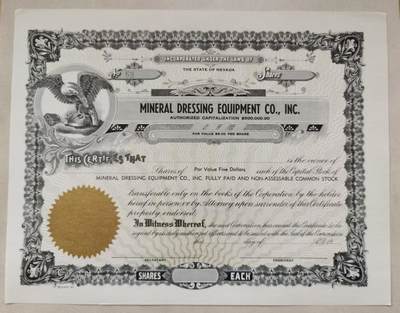 七河·世界钱币杂件水晶矿标小拍（总第29期） - 藏家出品 X641海外早期股票证书 本件拍品由合作藏家负责邮寄