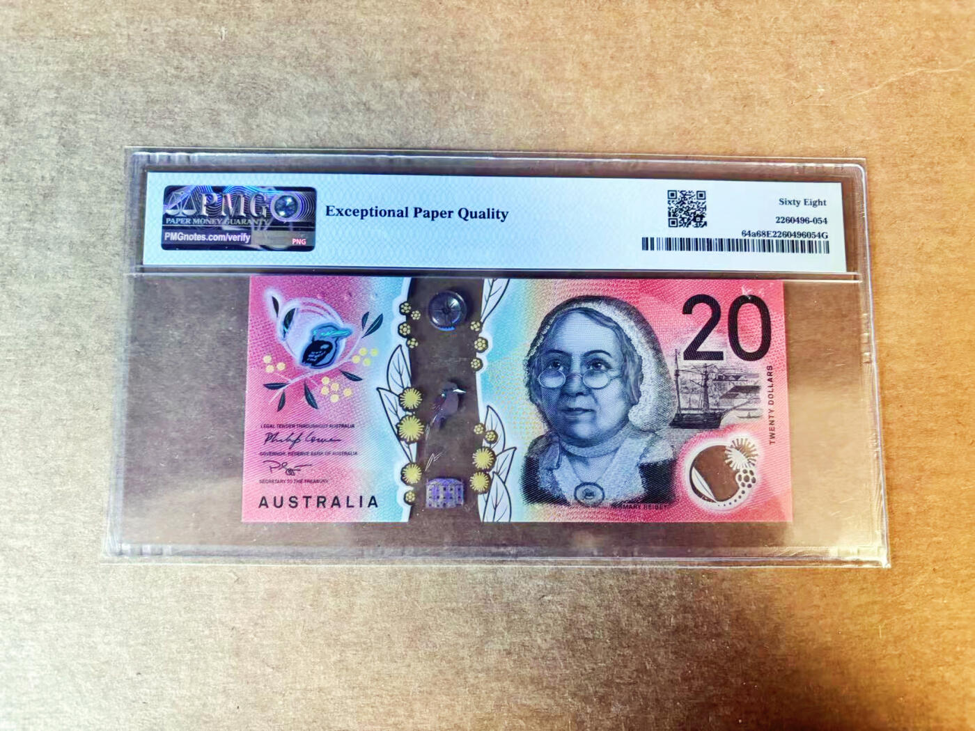 【Blue Auction】世界纸币精拍第756期——18级TOP拍卖/信誉/品质/专业/高效💫 【888豹子号】澳大利亚 2019年20元  PMG68EPQ 高分