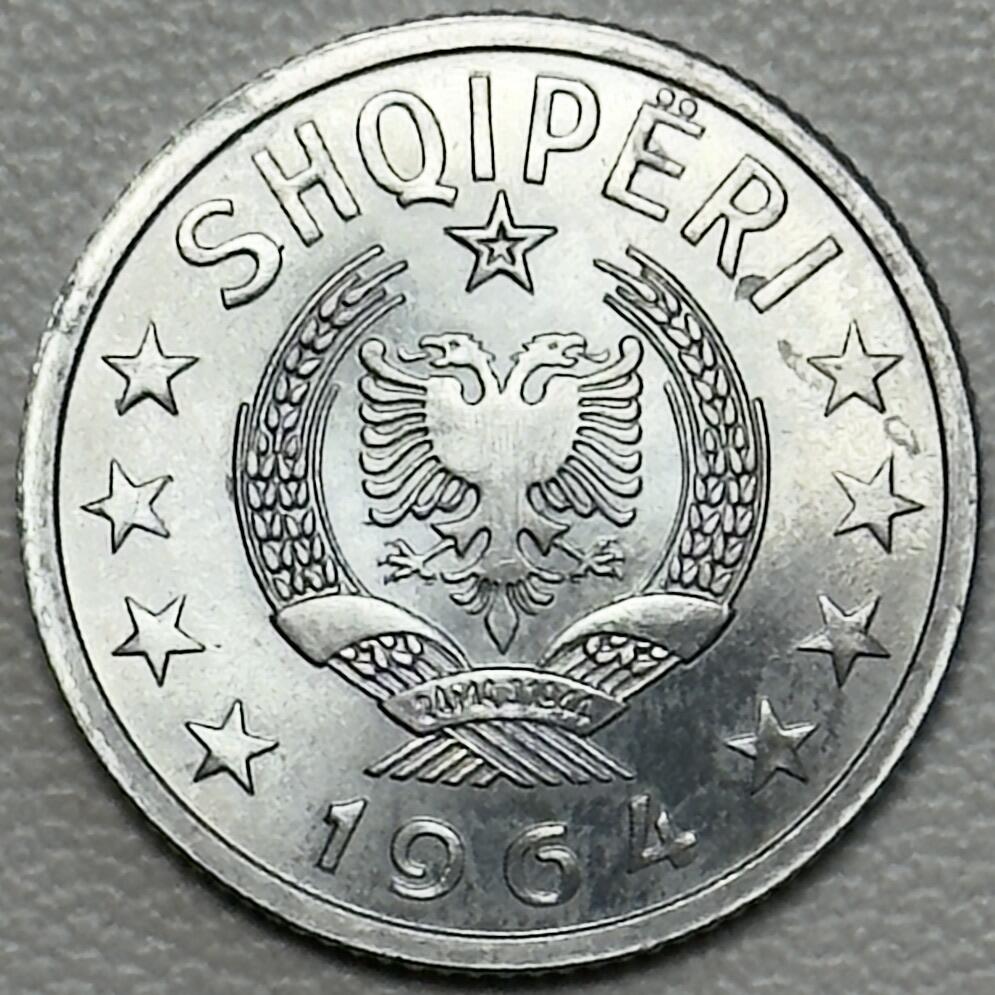 ＜小葵钱铺＞第66期·散币·银币场·满200包邮，不寄存·12月1号发货 阿尔巴尼亚1964年5昆塔铝币
