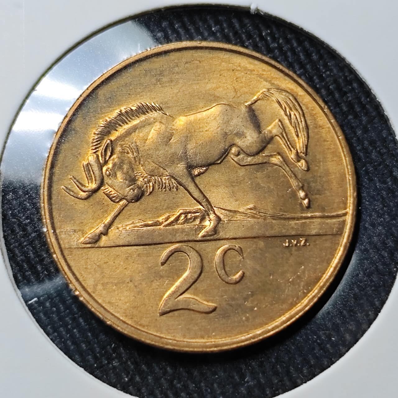 KK钱币收藏小铺 （套币 好品/批量散币 银币）专场  2月预留时间 周末发货  1983南非2分铜币 好品