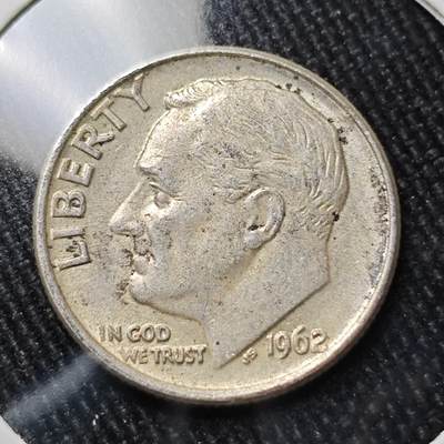 KK钱币收藏小铺 （套币 好品/批量散币 银币）专场  2月预留时间 周末发货 -   1962美国10分银币