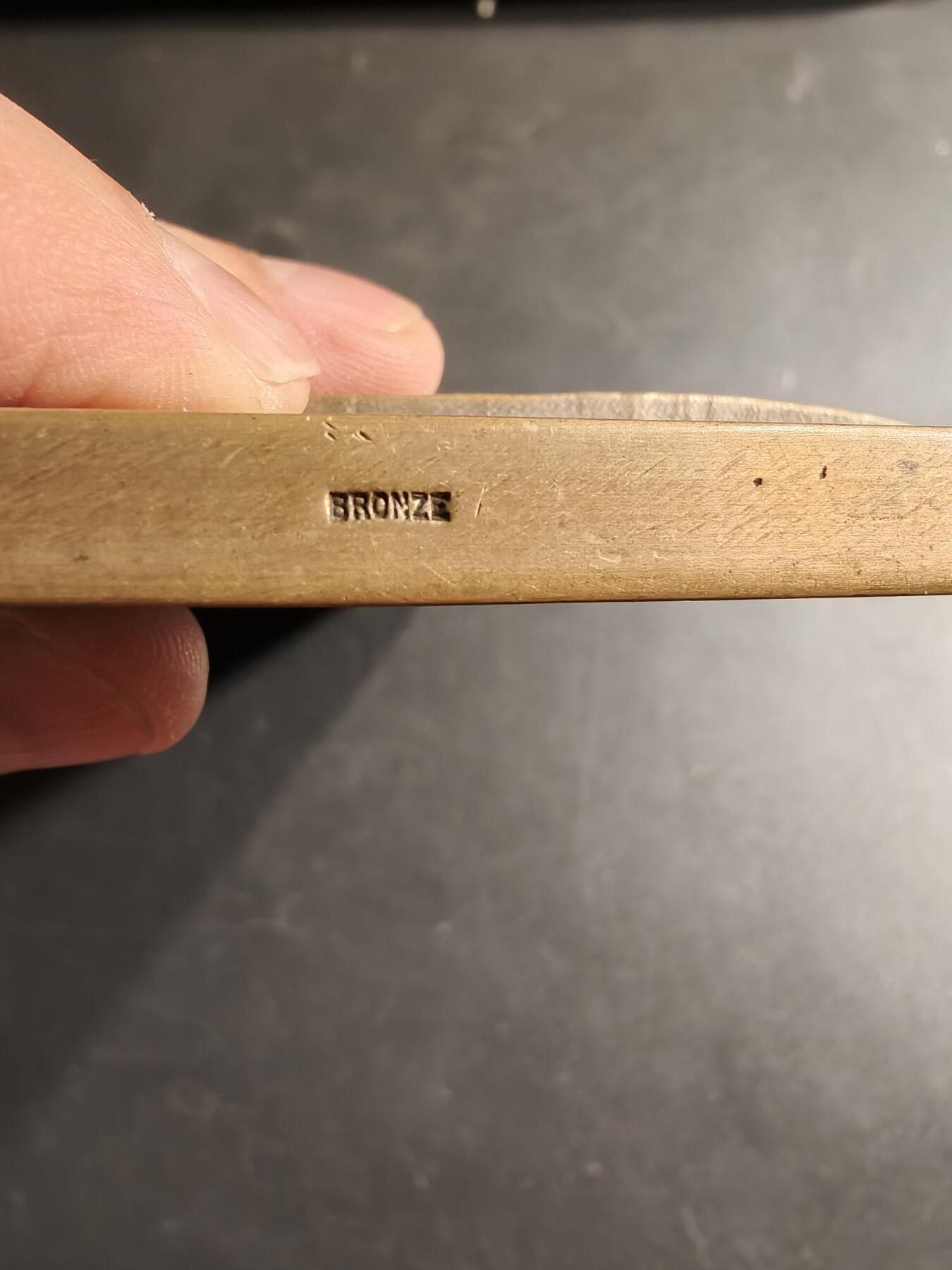 老王徽章第166期 法国口腔医学家加斯顿·拉克罗尼克方形大铜章    少见超大尺寸15×10cm.   重量1020g.    大师维农作品