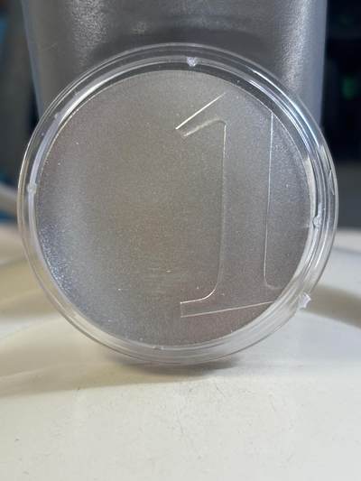 第183期拍卖 - 获奖法国2001最后的法郎波浪形银币难得造币厂原袋，980银，17.77克，发行49838枚，有氧化