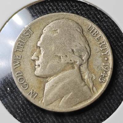 KK钱币收藏小铺 （套币 好品/批量散币 银币）专场  2月预留时间 周末发货 -  1943美国5分银币 P版