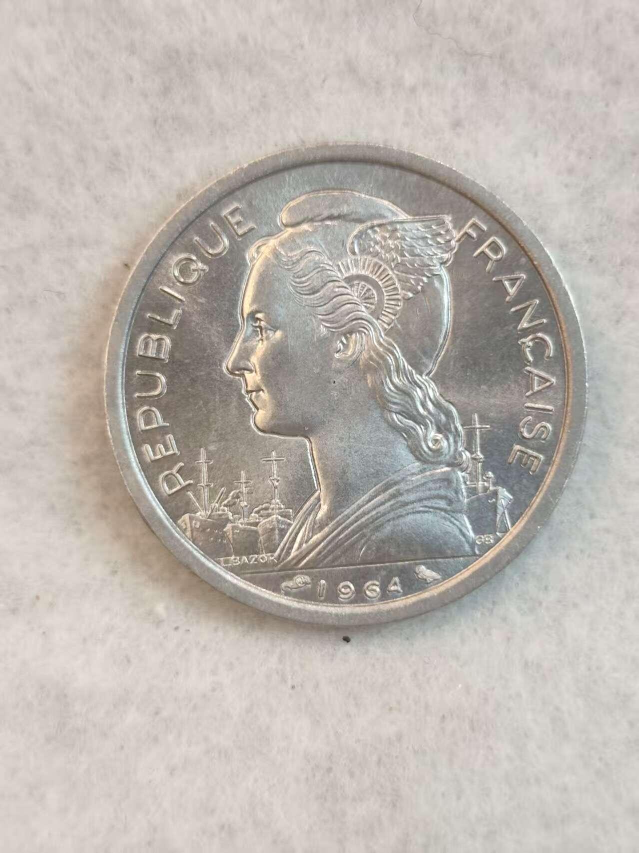 G&W世界散币，银币处理专场（第38场） 法属科摩罗1964年2法郎