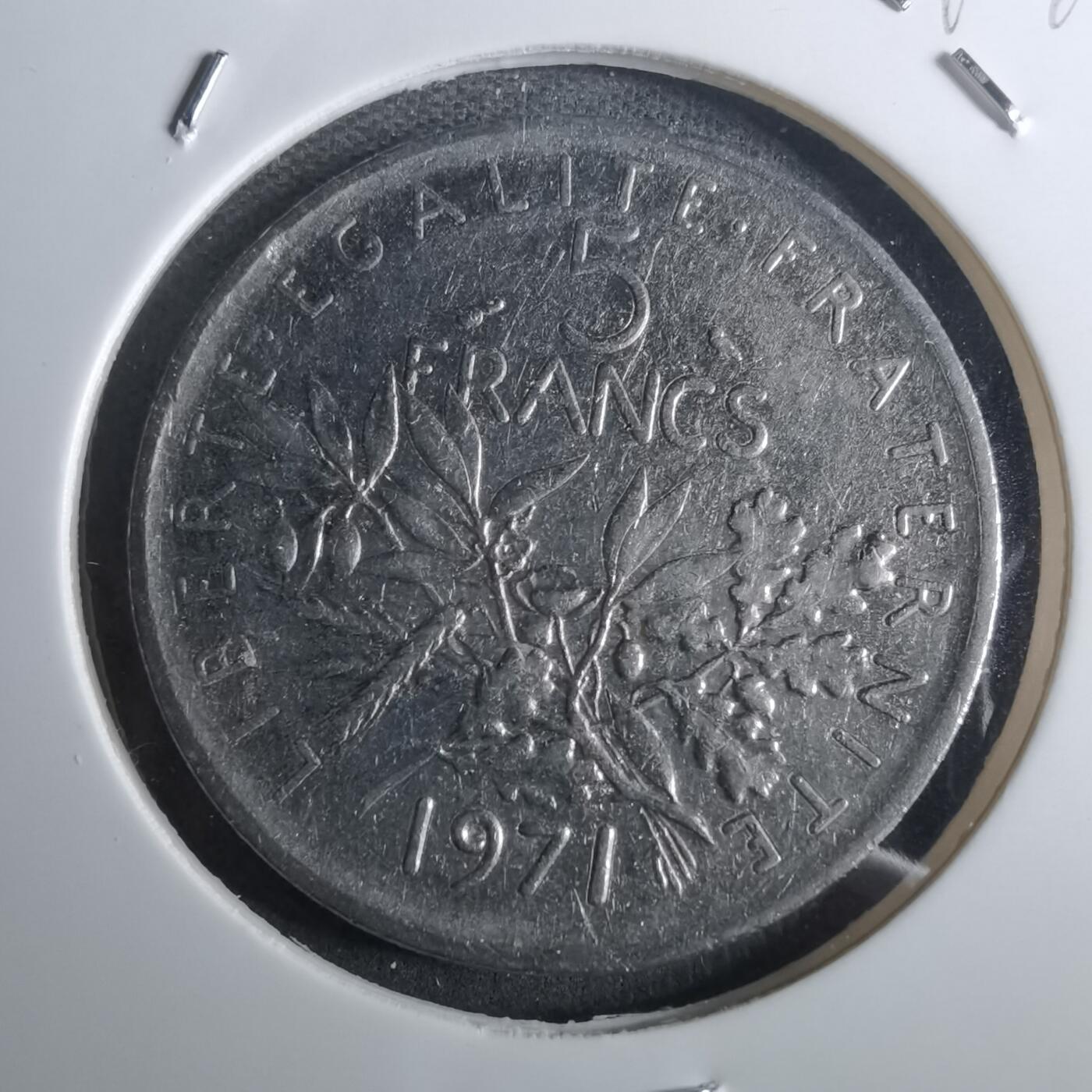 沼泽如烟--第916场 法国1971年5法郎纪念币