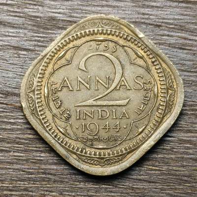 【铜匠收藏】★第133场★散币场，无佣金，30包邮。不满30元，支付5元运费。《接受代拍 代送NGC评级》 - 印度 1944年 2安娜