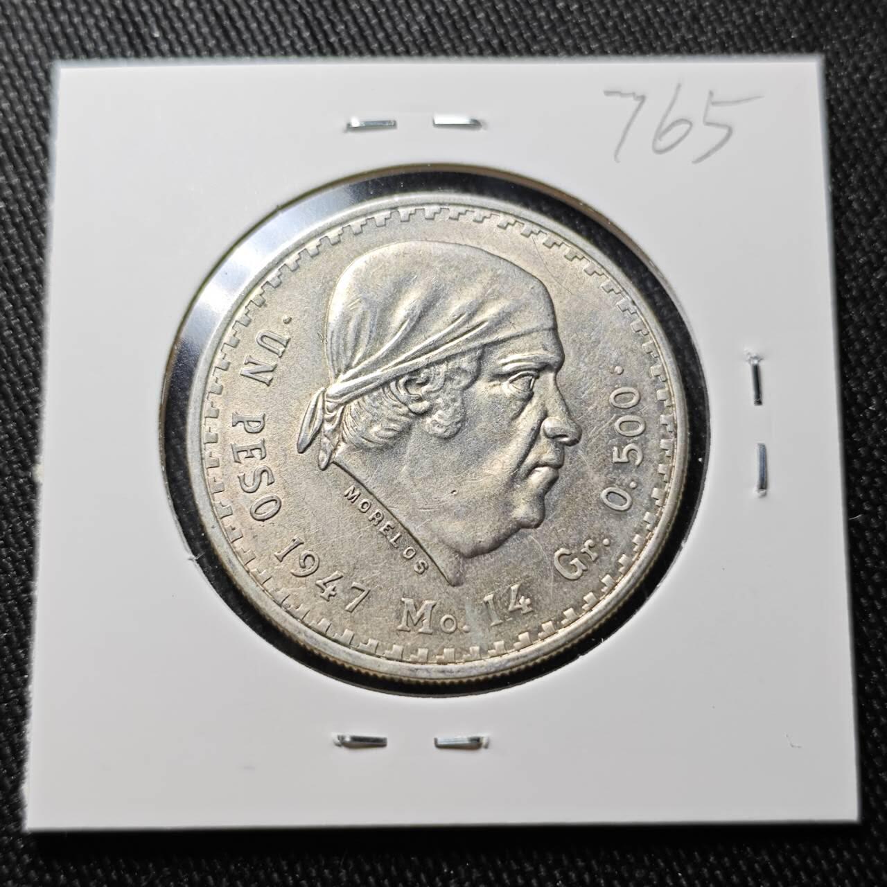 KK钱币收藏小铺 （套币 好品/批量散币 银币）专场  2月预留时间 周末发货  1947墨西哥1比索银币