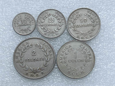 第一海外回流一元起拍收藏 散集专场  第273期 - 哥斯达黎加硬币 5枚