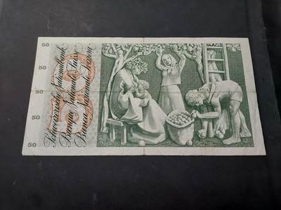 博彦收藏   12月3日 8点 钱币专场 - 1970 瑞士 苹果园50 法郎 流通品