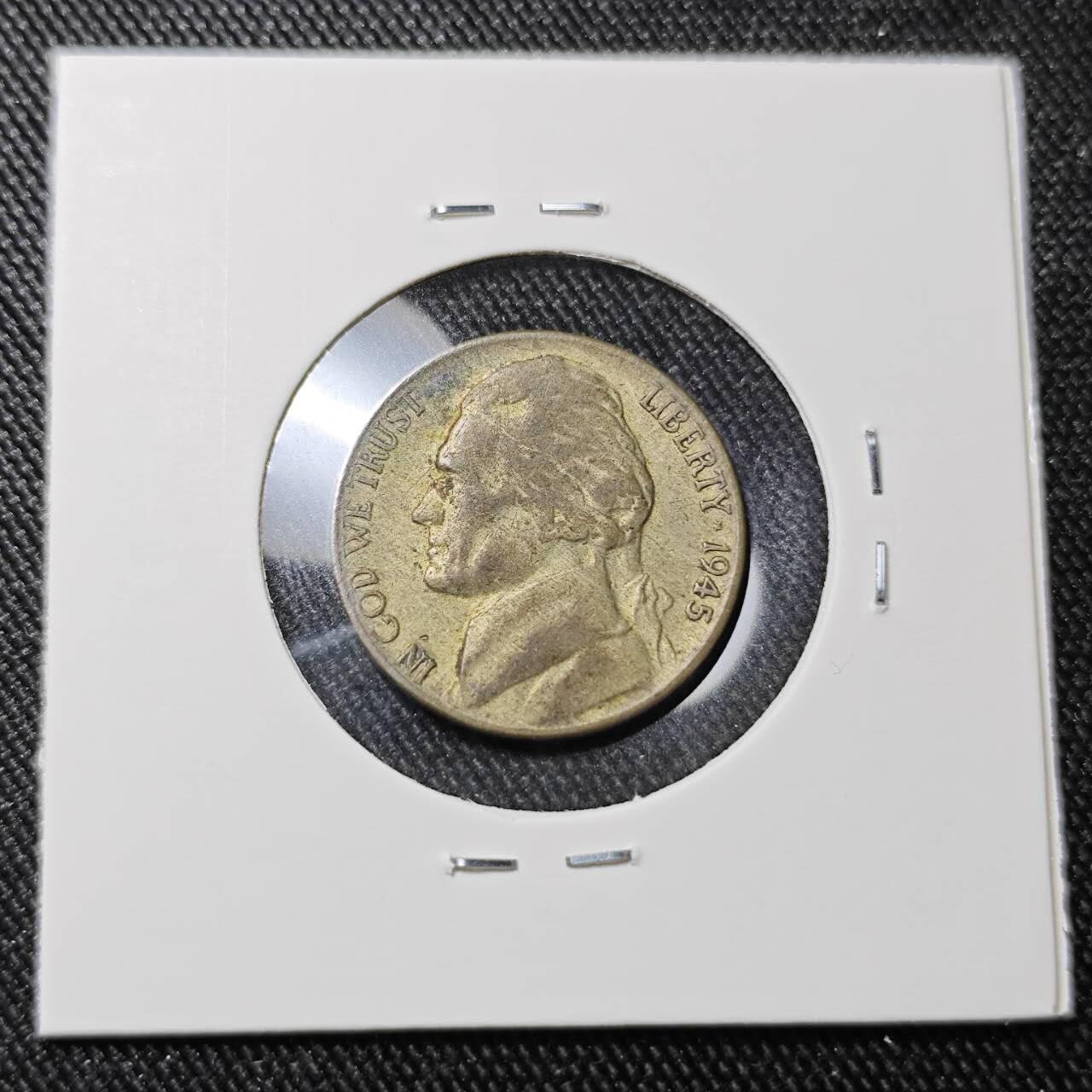 KK钱币收藏小铺 （套币 好品/批量散币 银币）专场  2月预留时间 周末发货   1945美国5分银币 S版