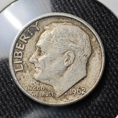 KK钱币收藏小铺 （套币 好品/批量散币 银币）专场  2月预留时间 周末发货 -   1962美国10分银币