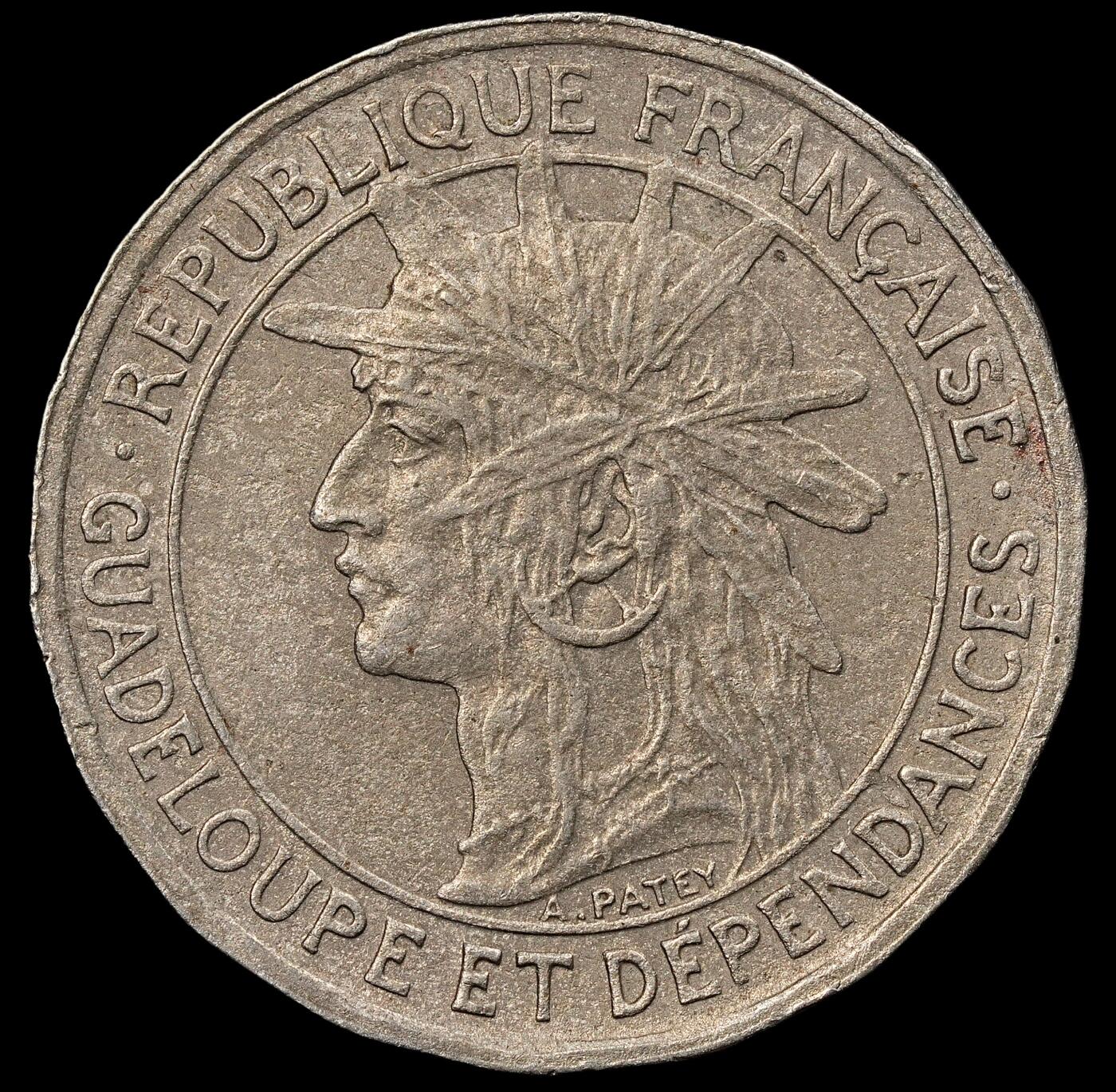 修遠堂世界钱币第九十五期 1921年法属瓜德罗普岛50分