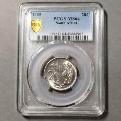 长老汇蛇年精选第七十九场拍卖 - 1985南非20分，PCGS MS64 ，冠军分，孤品