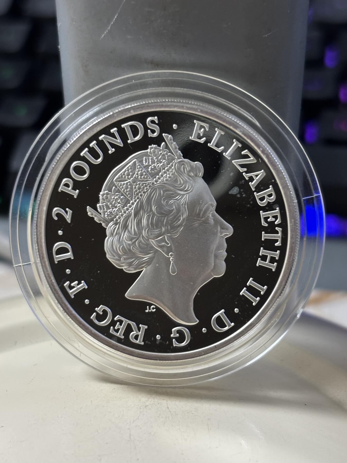 第183期拍卖 英国2021年不列颠女神狮子1盎司纪念银币，999银，发行2900枚