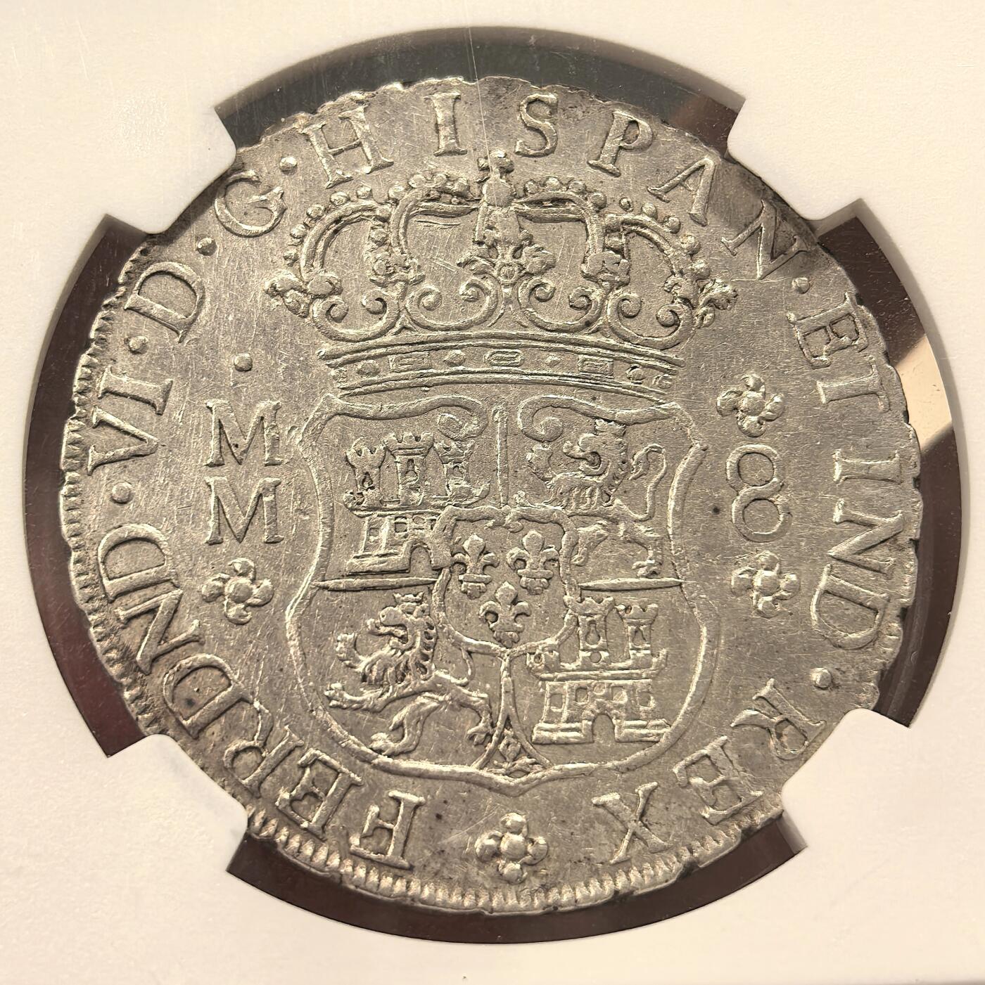 博洋堂世界钱币拍卖第149期（全场包邮） NGC AUD 西属墨西哥1759年地球双柱