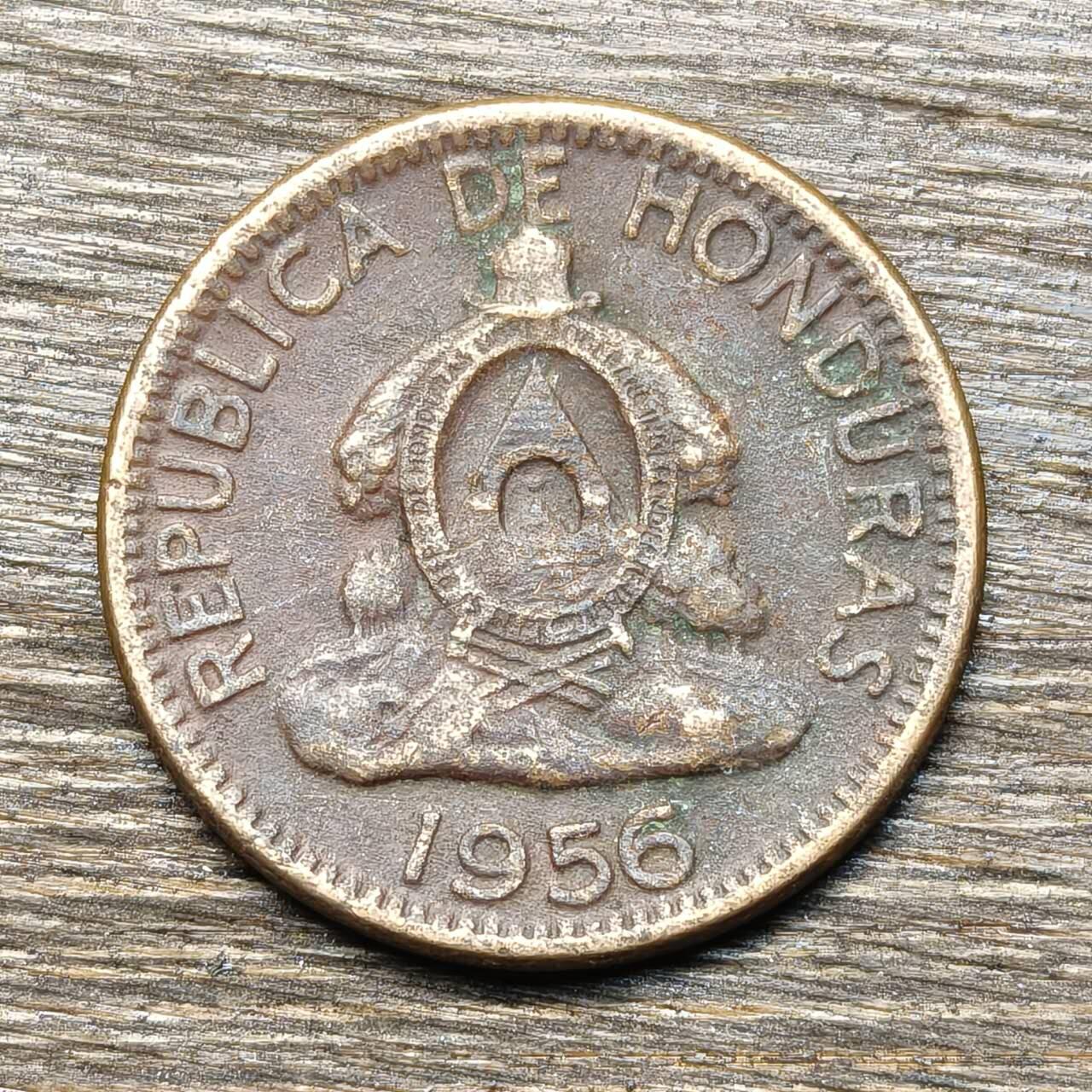 【铜匠收藏】★第133场★散币场，无佣金，30包邮。不满30元，支付5元运费。《接受代拍 代送NGC评级》 洪都拉斯 1956年 2分 铜币