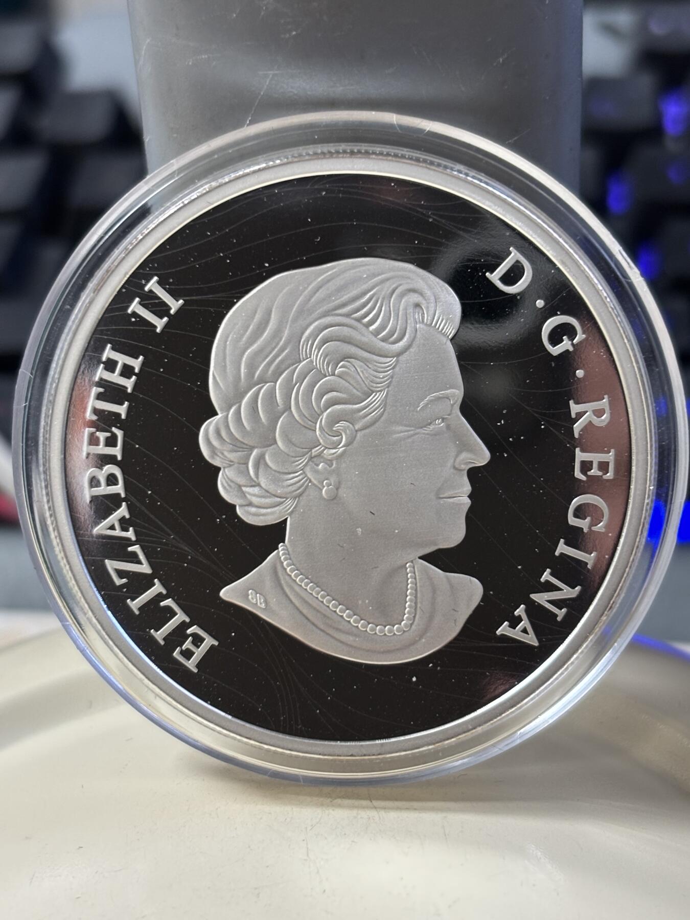 第183期拍卖 加拿大2017年禅绕艺术系列1大灰狼2盎司纪念银币，9999银，发行4000枚