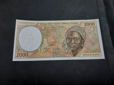 博彦收藏   12月3日 8点 钱币专场 - 法属 中非 2000法郎 （P） UNC