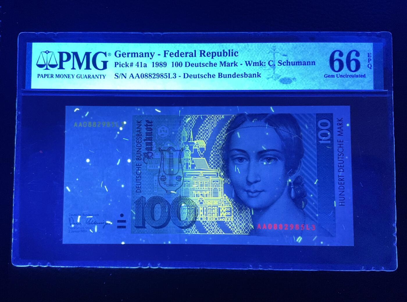 【礼羽收藏】🌏世界钱币拍卖第114期 1989年德国100马克 克拉拉 AA冠 无47