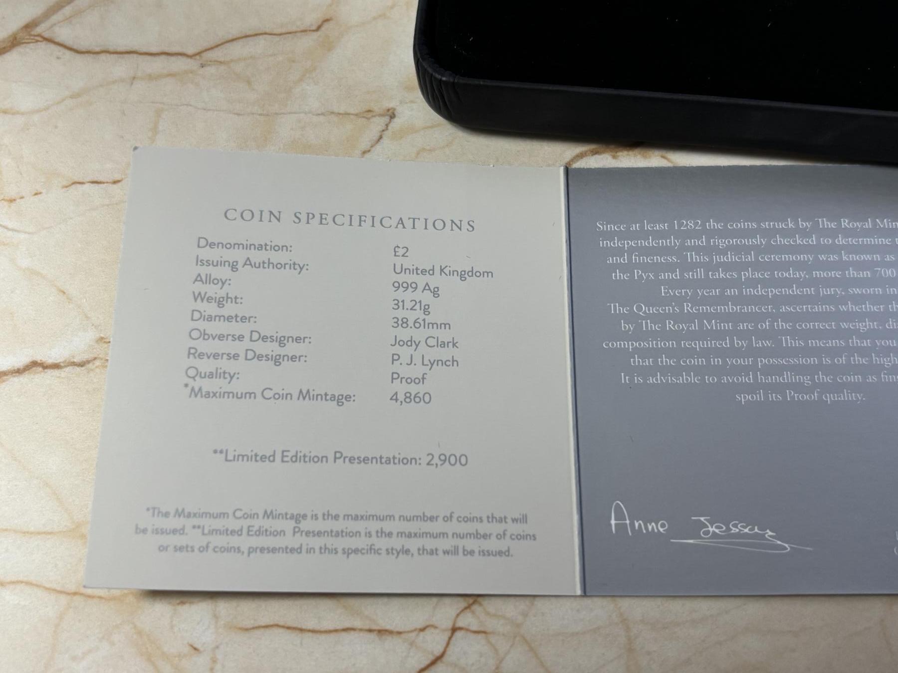 第183期拍卖 英国2021年不列颠女神狮子1盎司纪念银币，999银，发行2900枚