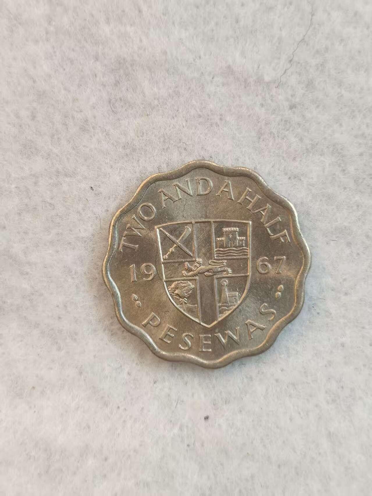 G&W世界散币，银币处理专场（第38场） 加纳1967年2.5比塞瓦