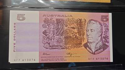 世界钱币～微拍第217期暨2025年第57期  近日新到货品少量 以及老库存一些 - 老版澳大利亚5元全新绝品无4尾号076