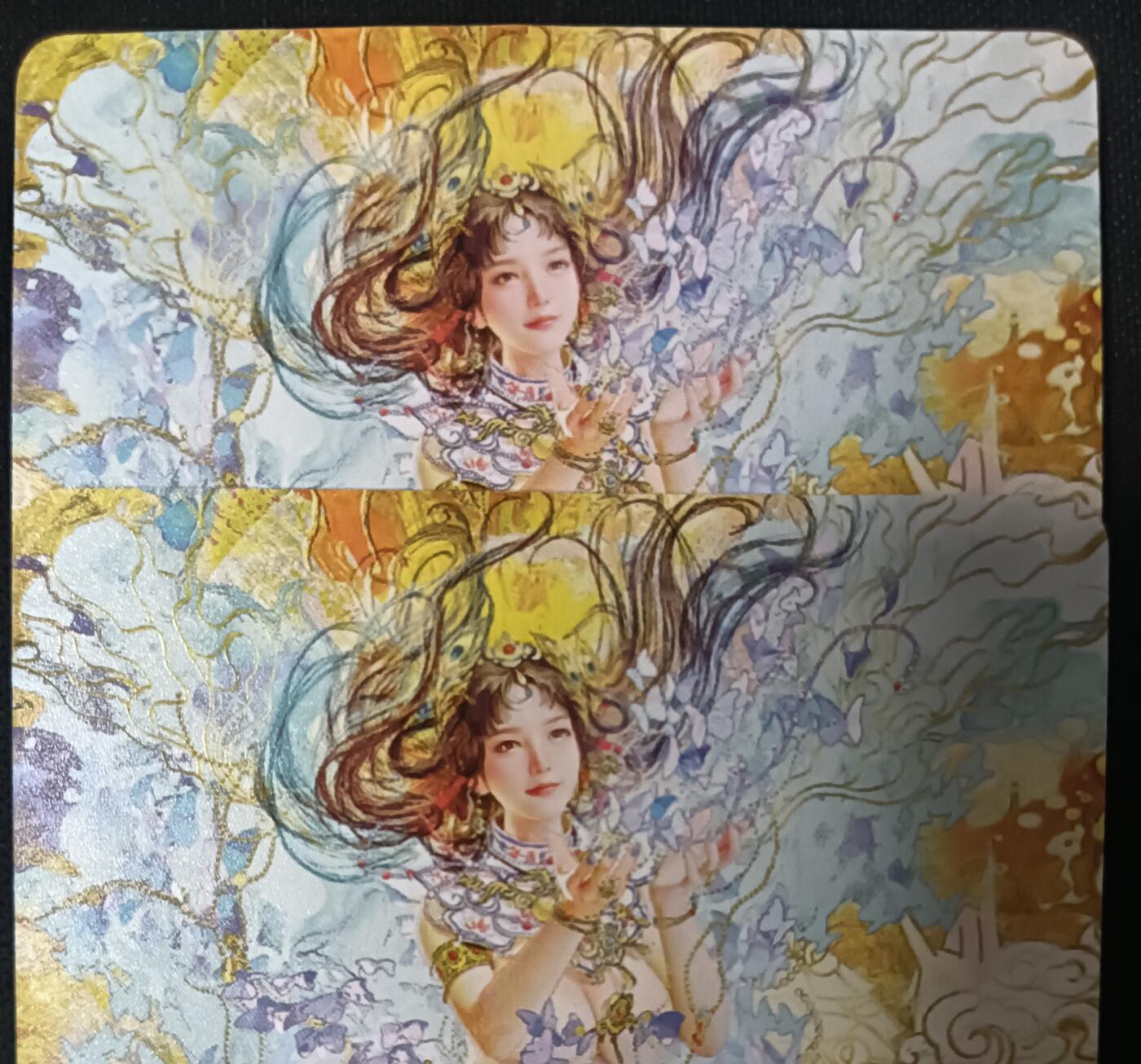 花开卡拍第53期（12月28号周日截拍，品控勿拍!!!拍品不寄存，运费5元，自制卡难免瑕疵，可能存在轻微撞角爆边等出厂瑕疵，品控介意勿拍！） 燎原 特卡 晴雯 普卡 2张