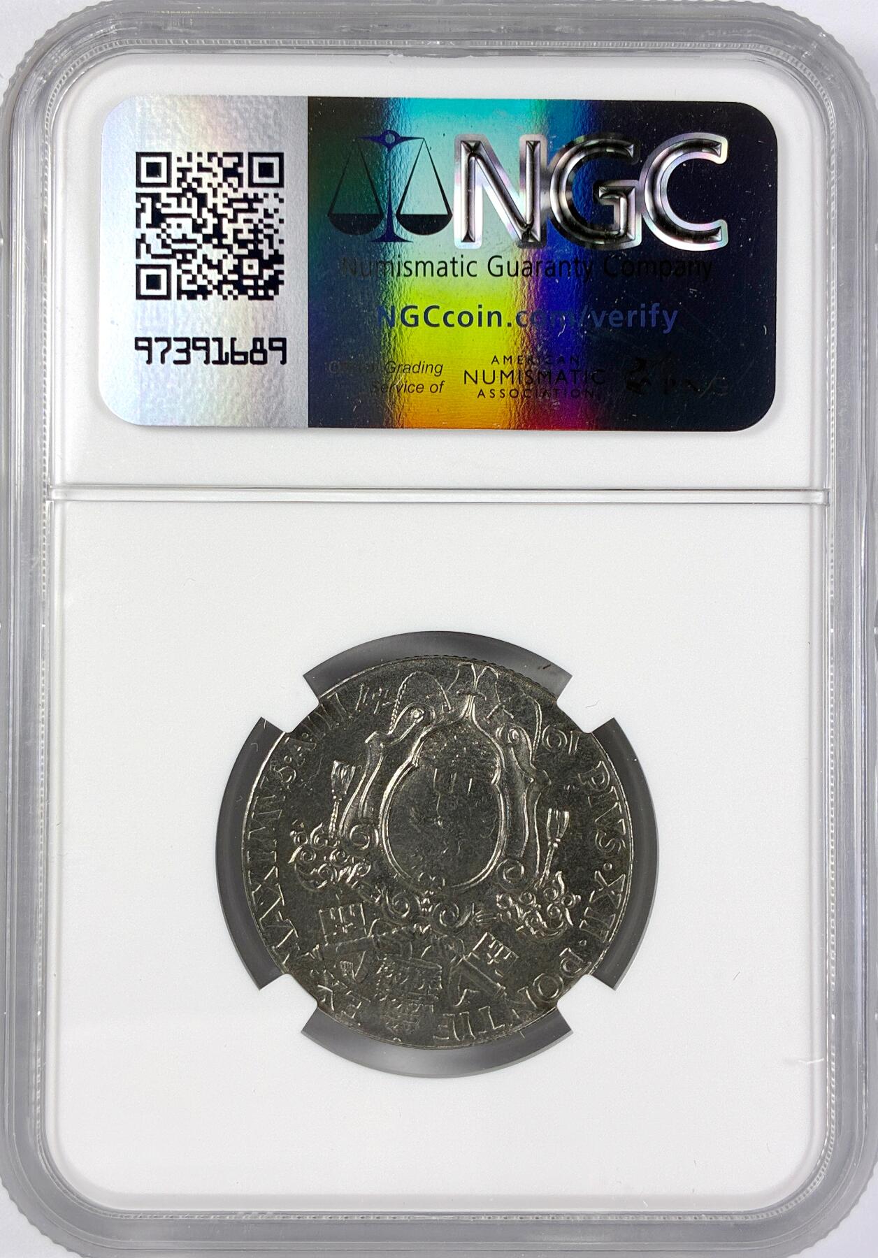 【雨安】【直播拍卖】【世界币章117期-评级币】2025-11-29 周六 19:30 保真 [评级欧洲] Vatican 梵蒂冈 1里拉 1941年  NGC-MS65